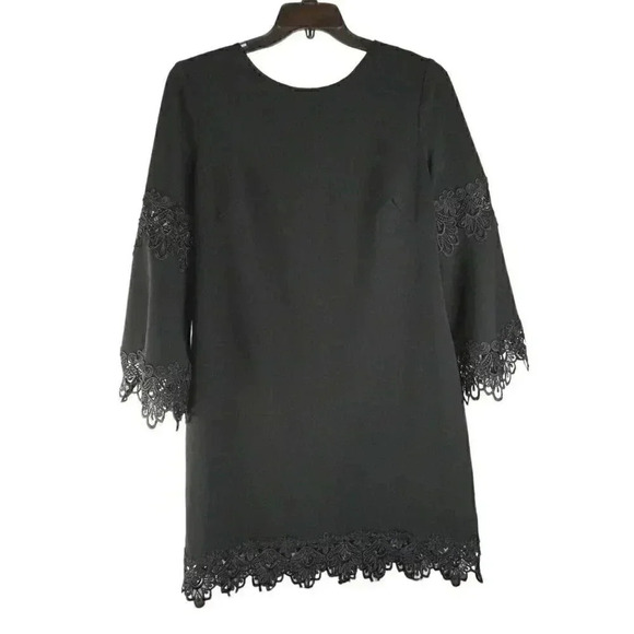 Emma Street Women's Sheath Dress Lace Crochet Long Sleeve Scalloped Sz 14 - Picture 1 of 11